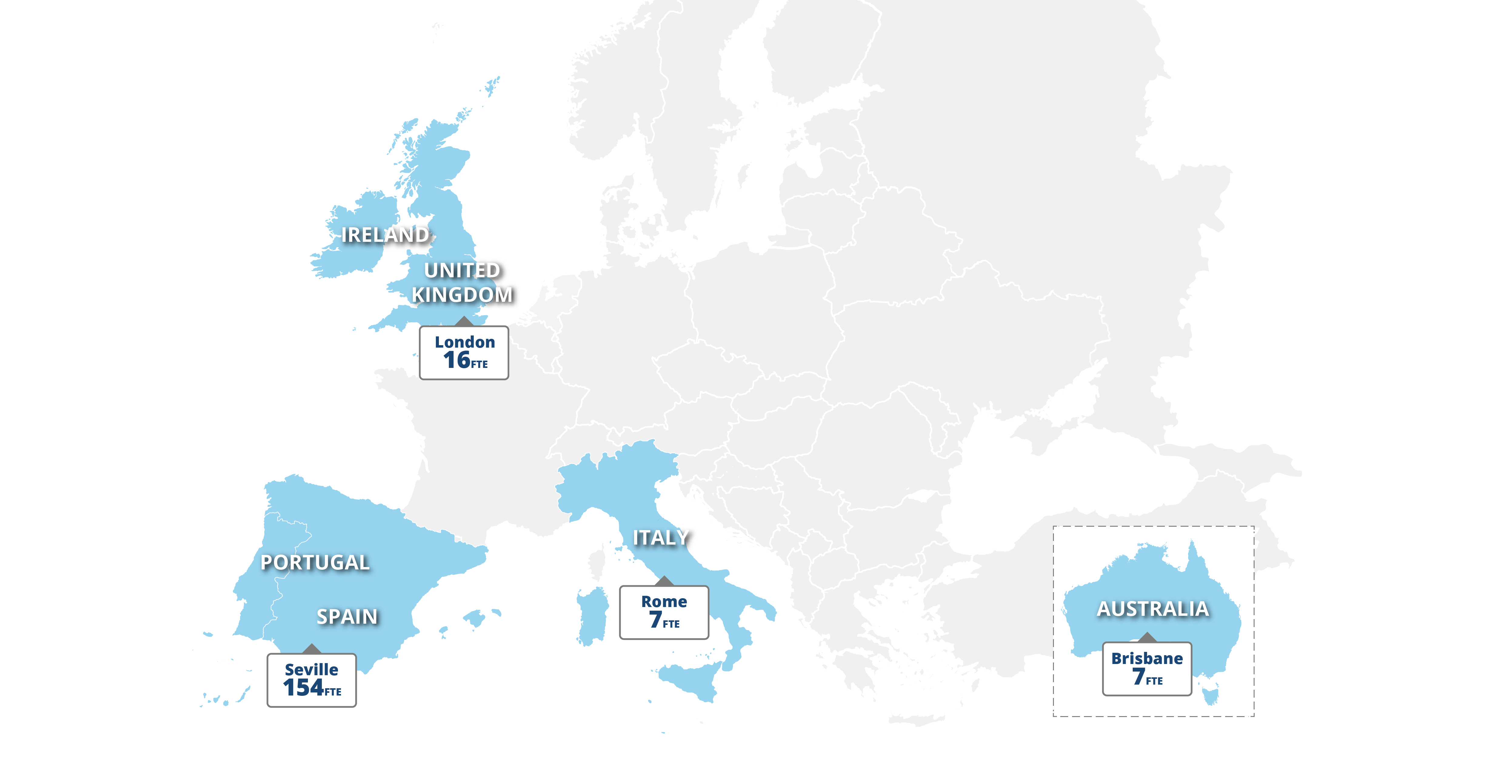 Europe Map AUS Landing